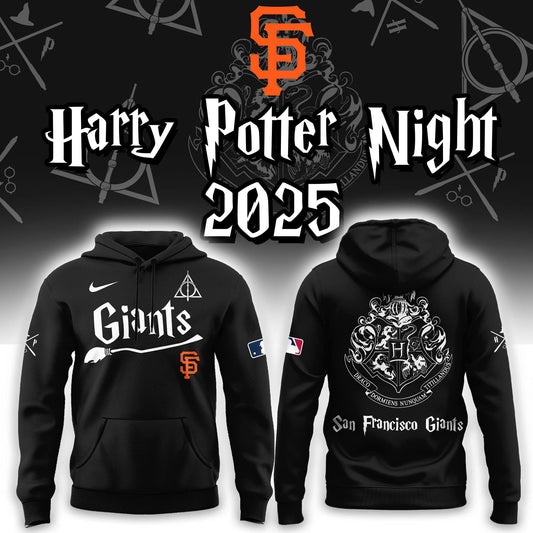 2026 San Francisco Giants Harry Potter Hoodie Jogger And Cap Outfit Black