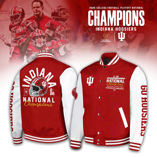 Indiana Hoosiers College Football Playoff 2025 National Champions Bomber Jacket