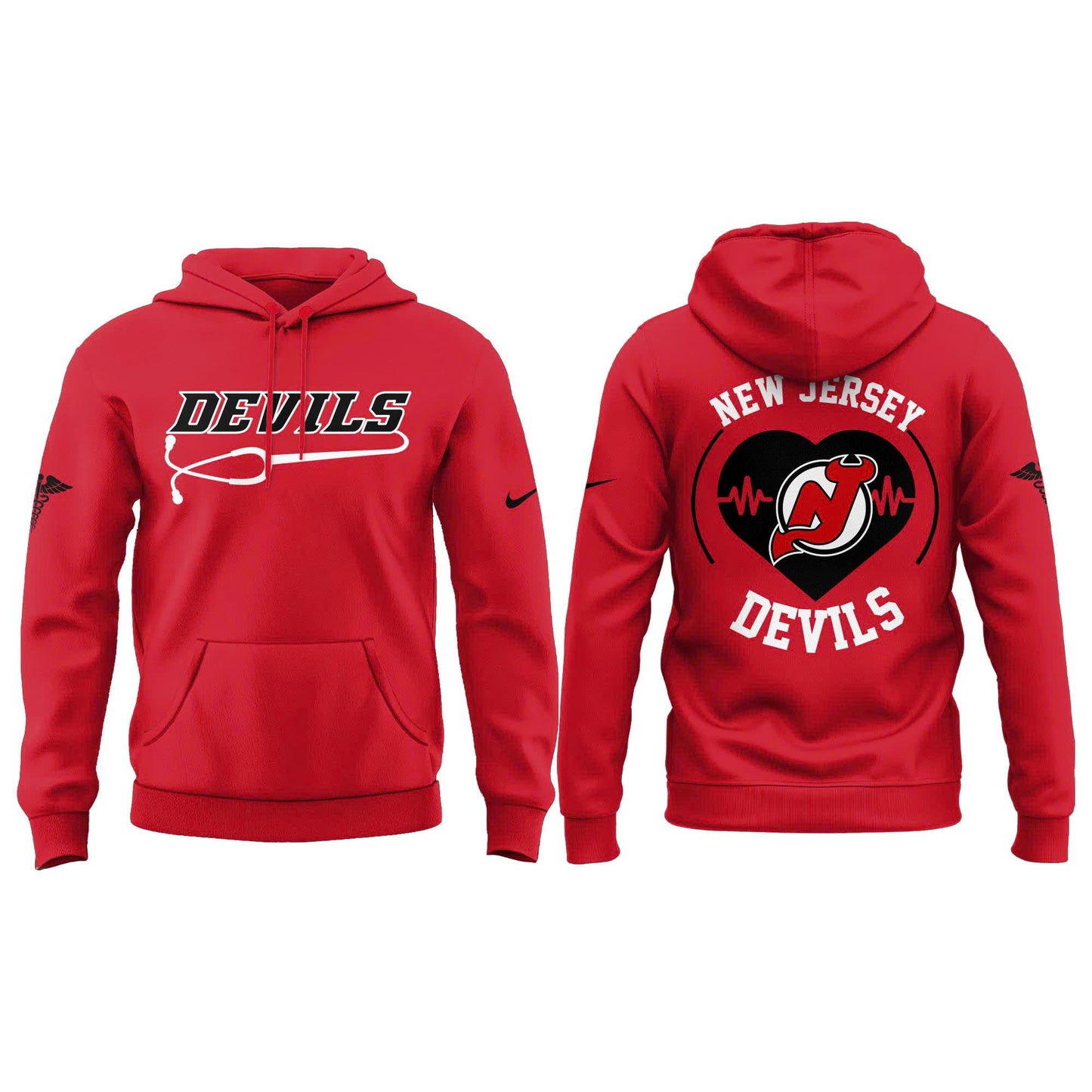 2026 New Jersey Devils Healthcare Appreciation Night Limited Edition Hoodie, Jogger and Cap Outfit Red