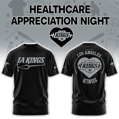 2026 Los Angeles Kings Healthcare Appreciation Night Limited Edition T-Shirt, Jogger And Cap Outfit Black
