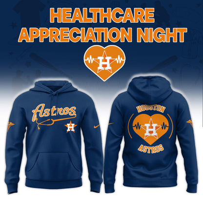 2026 Houston Astros Healthcare Appreciation Night Limited Edition Hoodie Jogger And Cap Blue Outfit