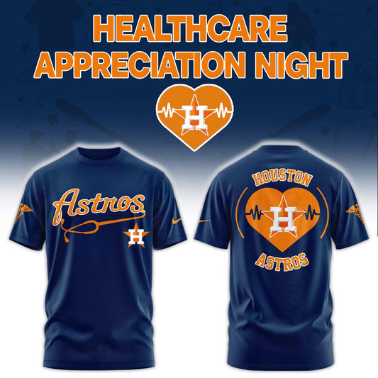2026 Houston Astros Healthcare Appreciation Night Limited Edition T-Shirt Jogger And Cap Blue Outfit