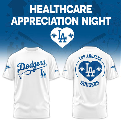 2026 Los Angeles DodgersHealthcare Appreciation Night Limited Edition T-Shirt Jogger And Cap Outfit White