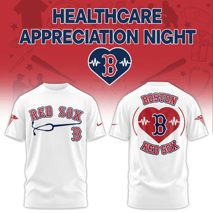 2026 Boston Red Sox Healthcare Appreciation Night Limited Edition T-ShirtJogger And Cap White Outfit