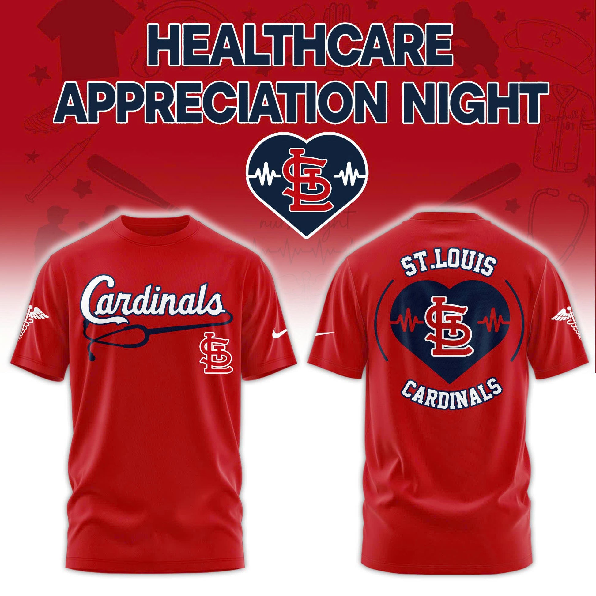 2026 St.Louis Cardinals Healthcare Appreciation Night Limited Edition T-Shirt Jogger And Cap Outfit