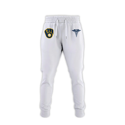 2026 Milwaukee Brewers Healthcare Appreciation Night Limited Edition T-Shirt Jogger And Cap White Outfit
