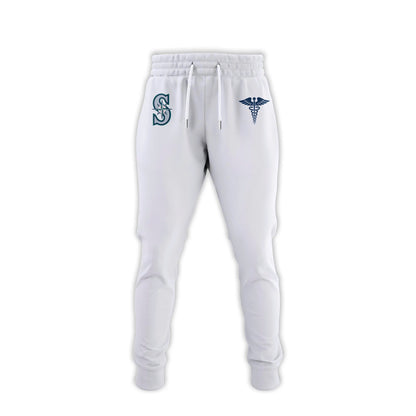 2026 Seattle Mariners Healthcare Appreciation Night Limited Edition Jersey Jogger And Cap Outfit White