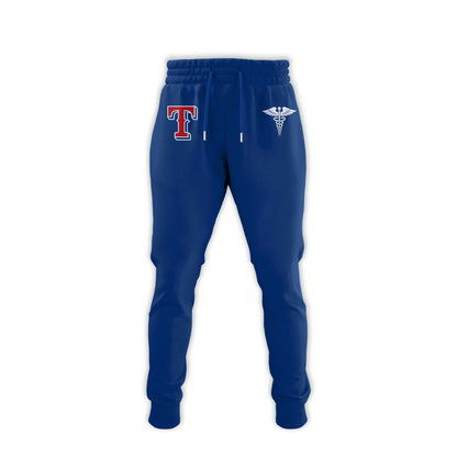 2026 Texas Rangers Healthcare Appreciation Night Limited Edition Jersey Jogger And Cap Outfit Blue