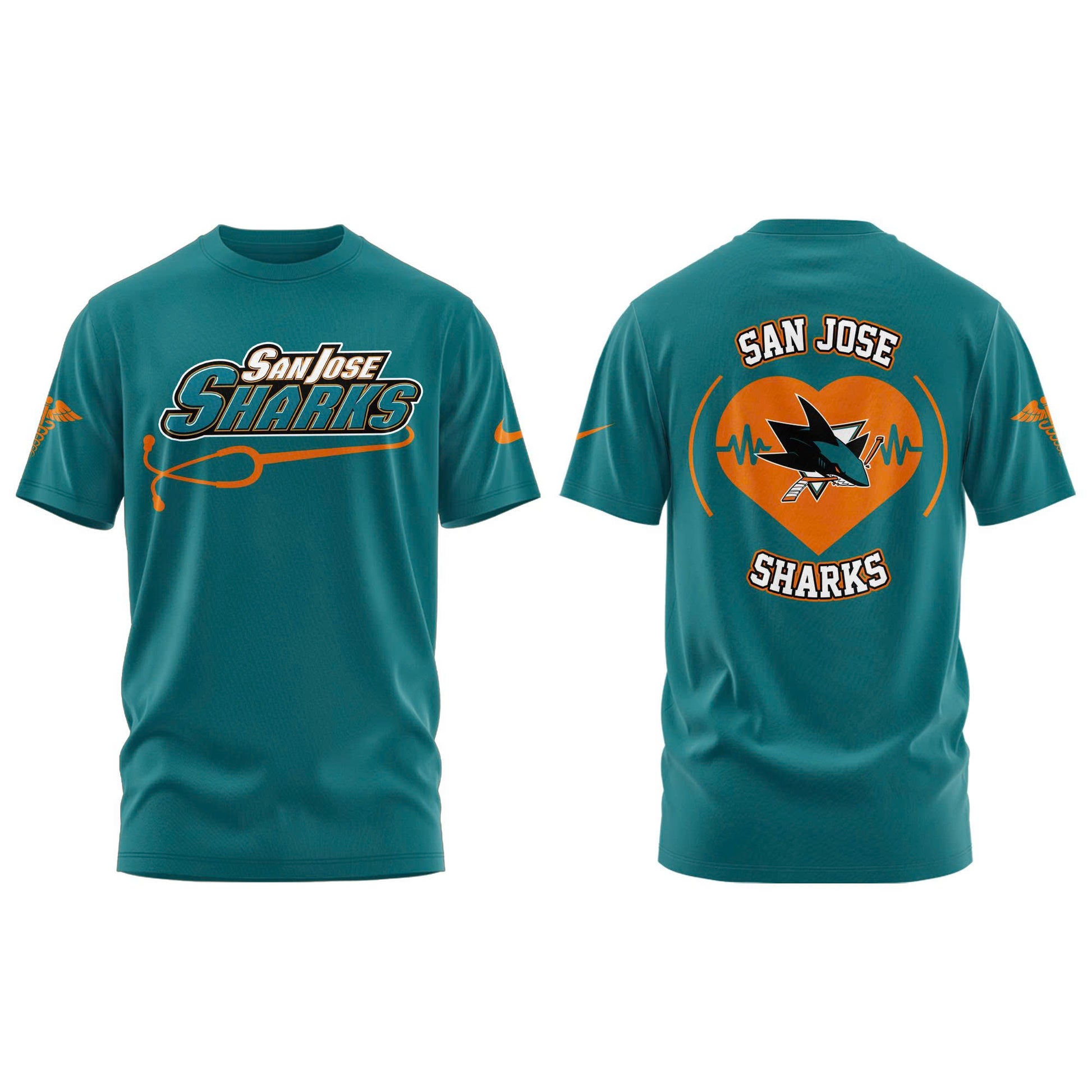 2026 San Jose Sharks Healthcare Appreciation Night Limited Edition T-Shirt, Jogger And Cap Outfit