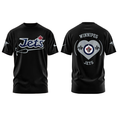 2026 Winnipeg Jets Healthcare Appreciation Night Limited Edition T-Shirt, Jogger and Cap Outfit - Black
