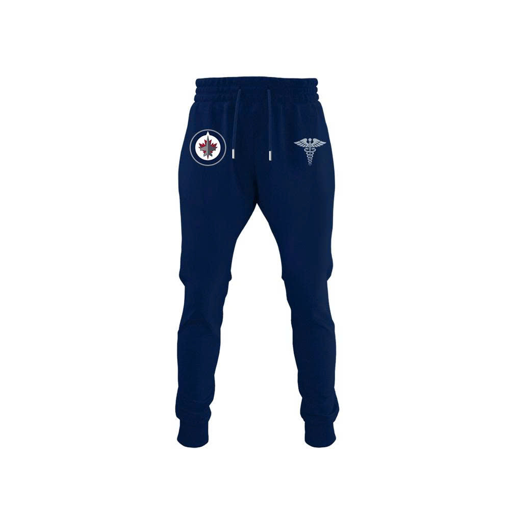 2026 Winnipeg Jets Healthcare Appreciation Night Limited Edition Hoodie, Jogger and Cap Outfit - Navy Blue