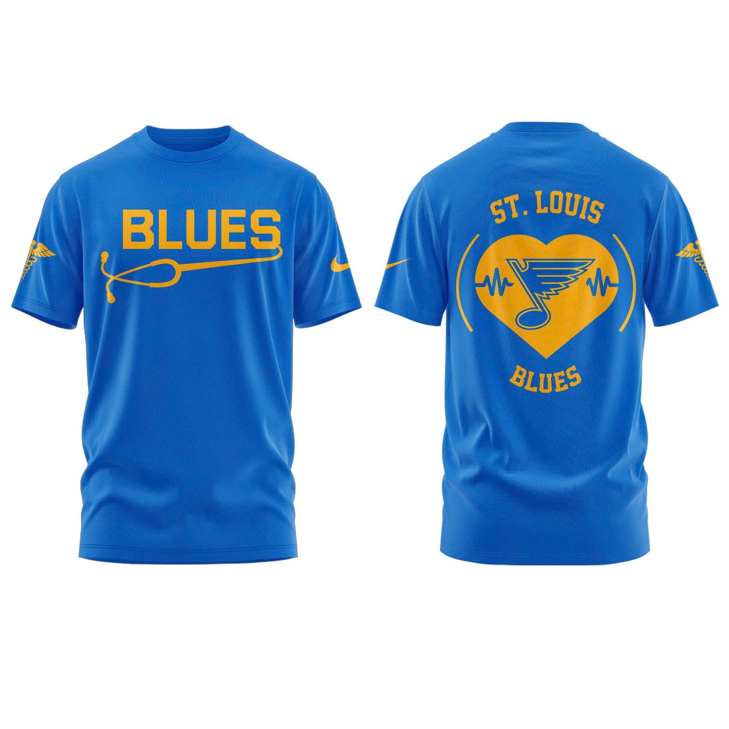 2026 St. Louis Blues Healthcare Appreciation Night Limited Edition T-Shirt, Jogger And Cap Outfit Blue