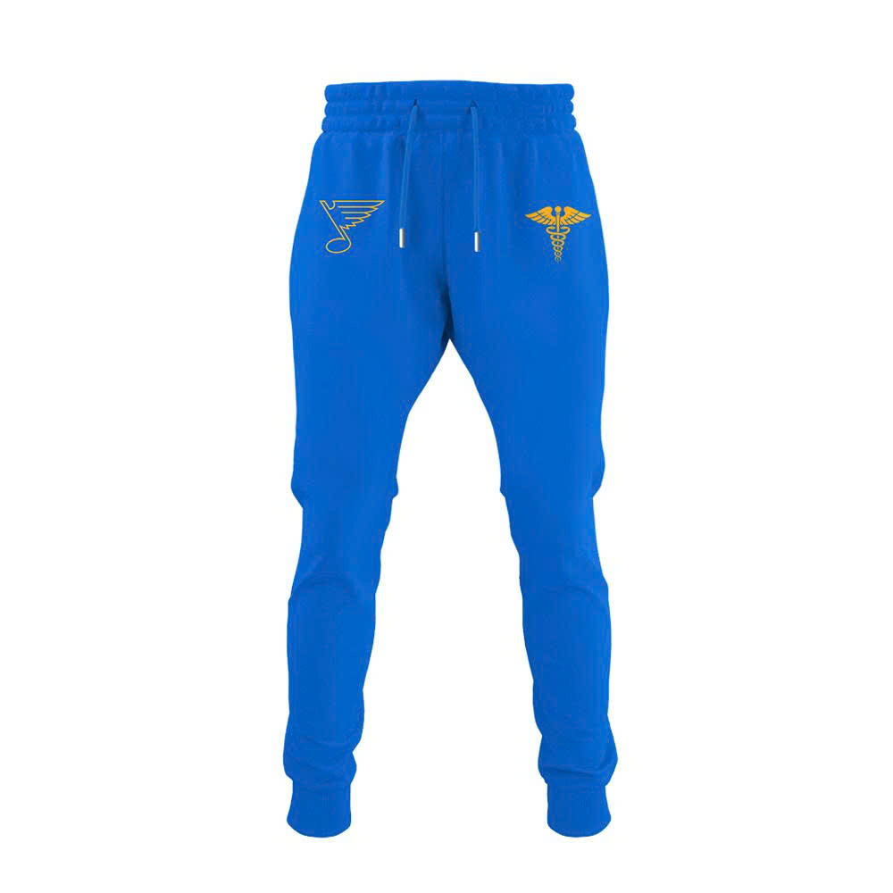 2026 St. Louis Blues Healthcare Appreciation Night Limited Edition T-Shirt, Jogger And Cap Outfit Blue