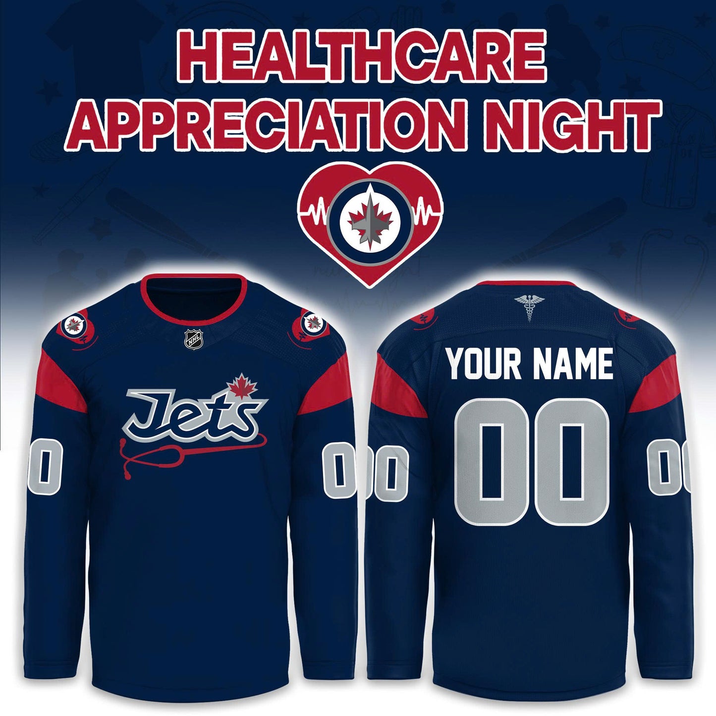 2026 Winnipeg Jets Healthcare Appreciation Night Hockey Limited Edition Jersey