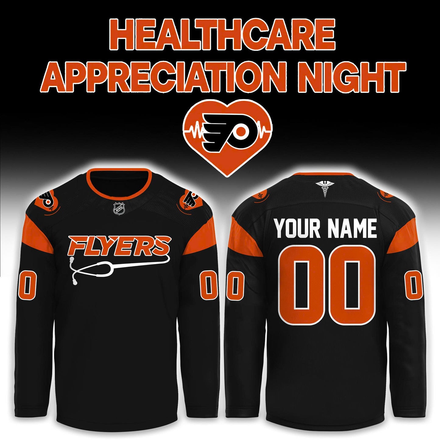 2026 Philadelphia Flyers Healthcare Appreciation Night Hockey Limited Edition Jersey