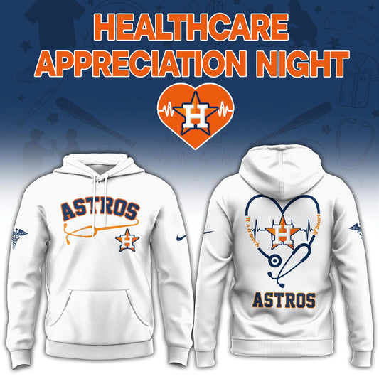 2026 Houston Astros Healthcare Appreciation Night Limited Edition Hoodie Jogger And Cap White Outfit