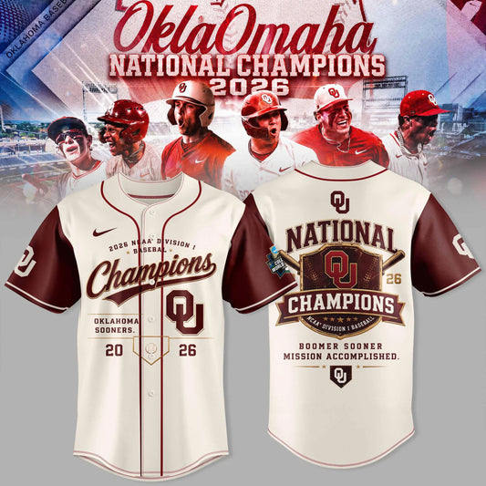 Oklahoma Sooners Baseball 2026 NCAA Baseball National Champions Jersey
