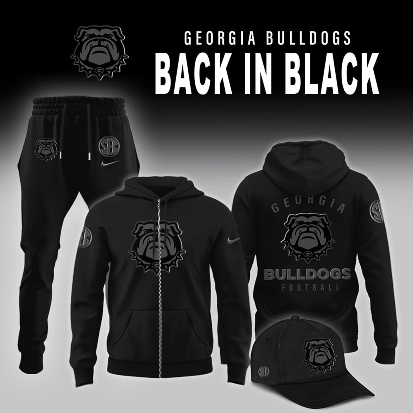 Georgia Bulldogs 2026 Back In Black Limited Edition Zip Hoodie
