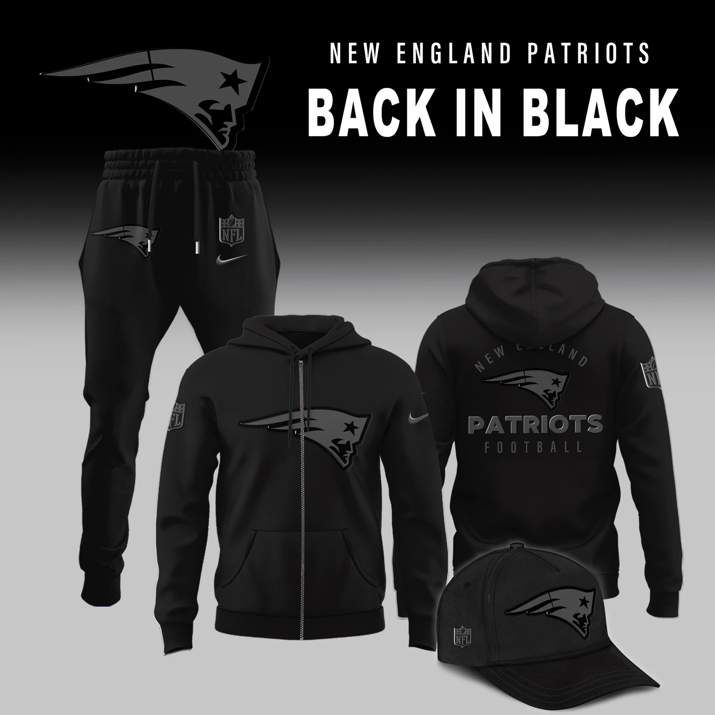 New England Patriots 2025 Back In Black Limited Edition Shirt